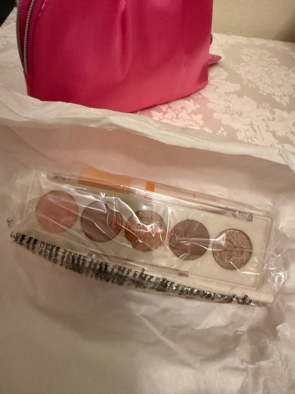 Travel Makeup Ulta Beauty with Pink Satin Cosmetic Pouch NWT - Picture 7 of 12